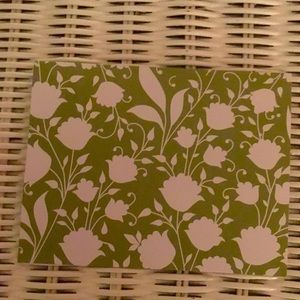 White and green with flowers greeting card